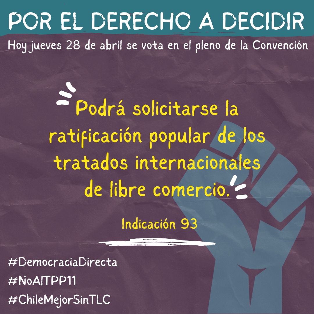 Puñalada del Frente Amplio, socialistas y No Neutrales liquidó Plebiscito  por #NOALTPP11 - Chile Mejor Sin TLC