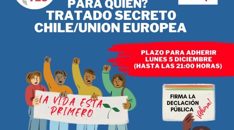 Declaración conjunta Chile sin TLC y diputados, y org. sociales de Chile y la UE    (02/11/2022)